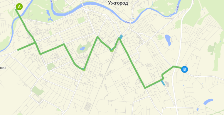 10 маршрутка Ужгород маршрут