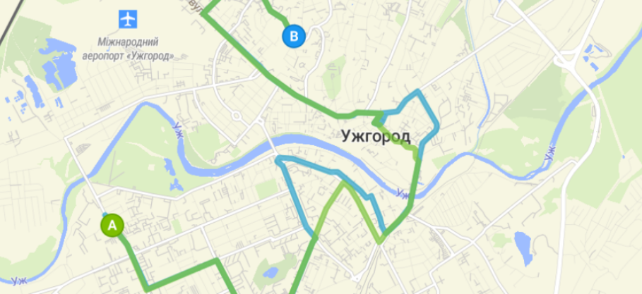 18 автобус Ужгород маршрут