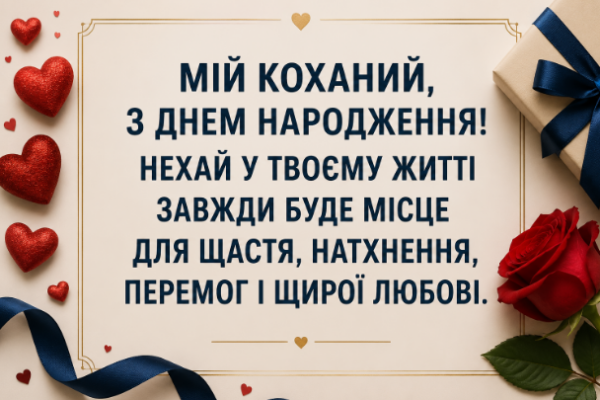 привітання з днем народження чоловіку картинка