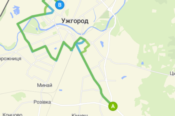 24 автобус Ужгород маршрут