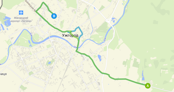 26 маршрутка Ужгород маршрут