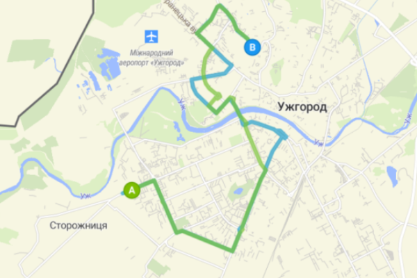38 автобус Ужгород маршрут