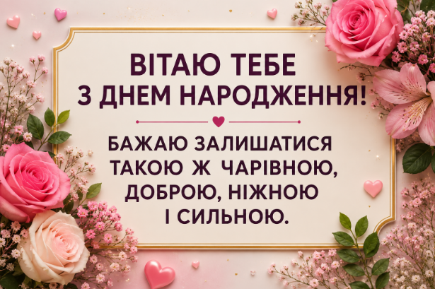 Зворушливі привітання з днем народження дівчині своїми словами українською