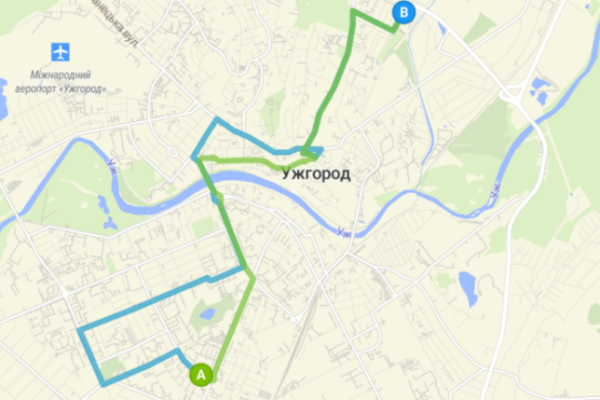7 маршрутка Ужгород маршрут
