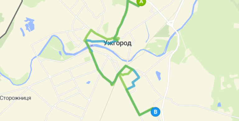 9 автобус Ужгород маршрут