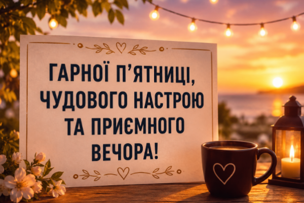 Привітання з пʼятницею картинка