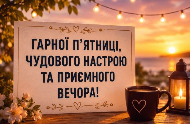 Привітання з пʼятницею картинка