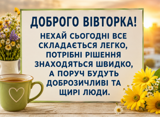 Привітання з вівторком