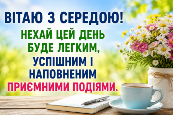 Привітання з середою картинка