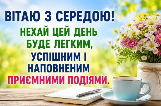 Привітання з середою картинка