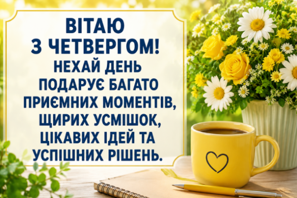 Привітання з четвергом картинка