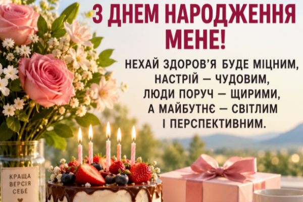 З днем народження мене відкритка